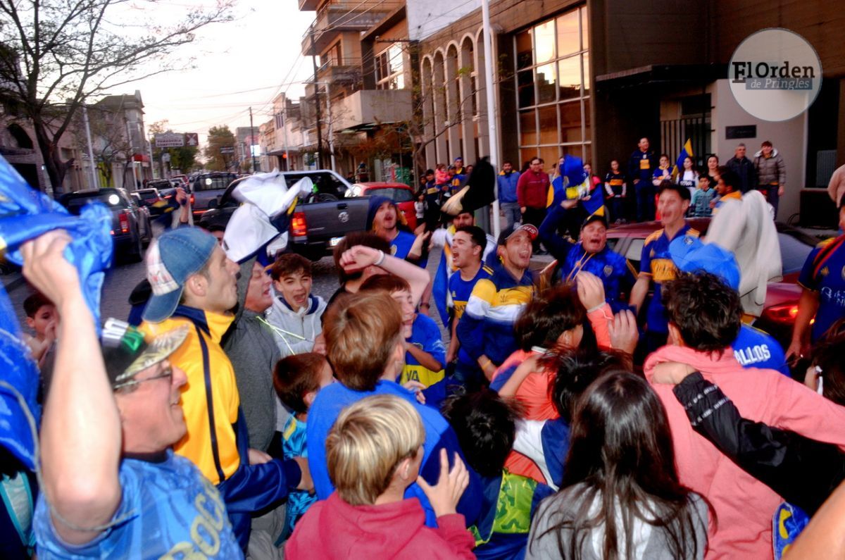Boca fue Campeón y se festejó en el centro pringlense