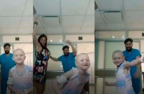 Un enfermero festejó bailando la última quimio de una nena y el video se volvió viral
