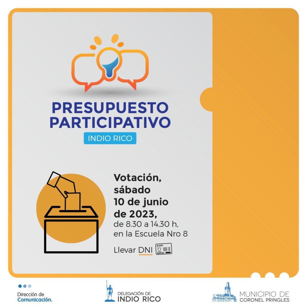 Este sábado, se votan los proyectos del Presupuesto Participativo