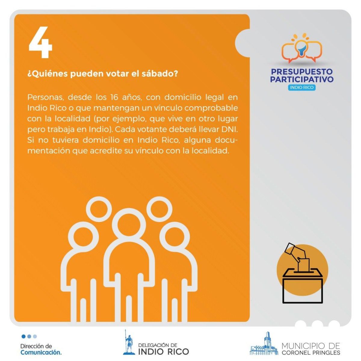 Este sábado, se votan los proyectos del Presupuesto Participativo